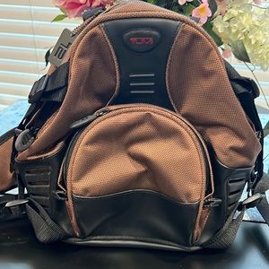 TUMI Waist Pack Pouch Brown Ballistic Nylon Fanny Pack Hip Bag Unisex